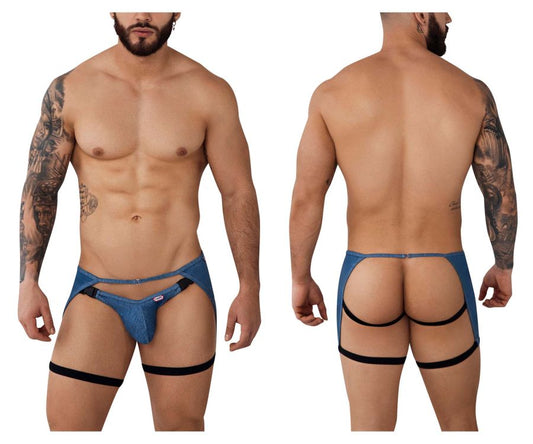 Pikante PIK 0985 Jarretière Lièvre Jockstrap Couleur Bleu