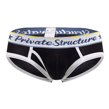 Private Structure SCUS4529 Klassischer Mini-Slip mit mittlerer Taille, Farbe Schwarz