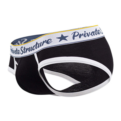 Private Structure SCUS4529 Klassischer Mini-Slip mit mittlerer Taille, Farbe Schwarz