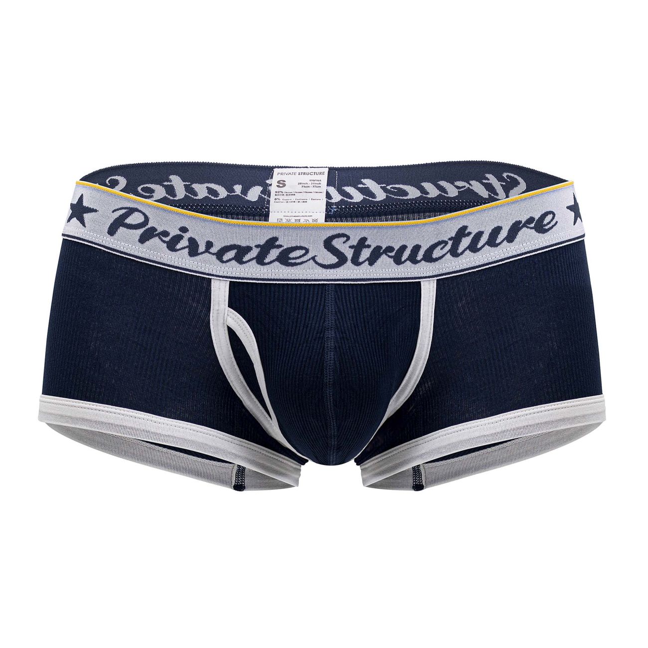 Private Structure SCUS4530 Klassische Badehose mit mittlerer Taille, Farbe: Marineblau
