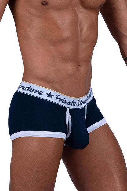Private Structure SCUS4530 Klassische Badehose mit mittlerer Taille, Farbe: Marineblau