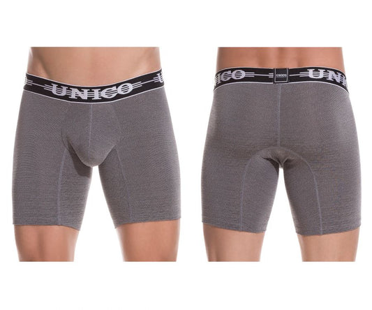 Unico 1802010021194 Boxershorts, einfarbig, grau