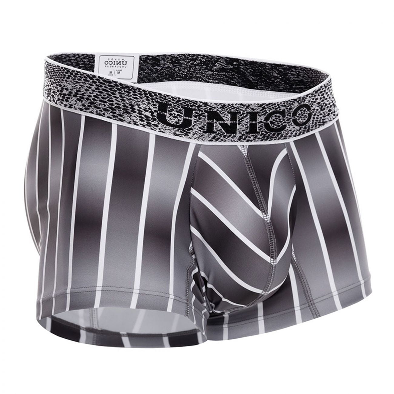 Boxer rayé Unico 21070100121 Couleur 63-Gris