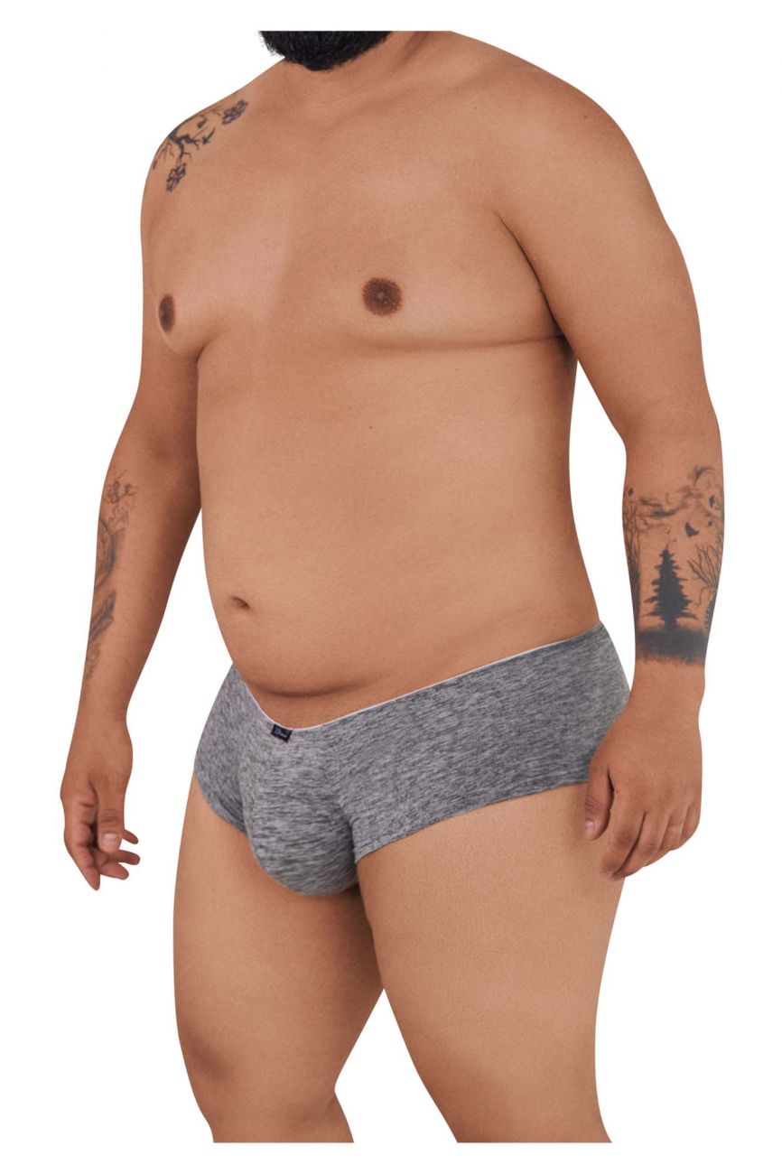 Xtremen 91103x microfiber trunks in gray heather with subtle white trim along the waistband for comfortable wear