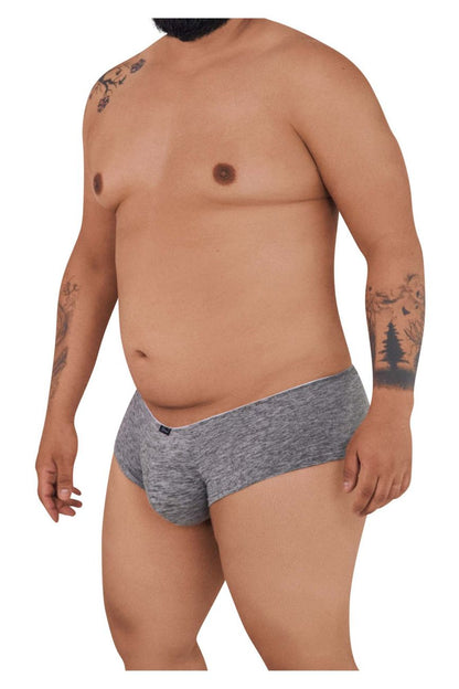 Xtremen 91103x microfiber trunks in gray heather with subtle white trim along the waistband for comfortable wear