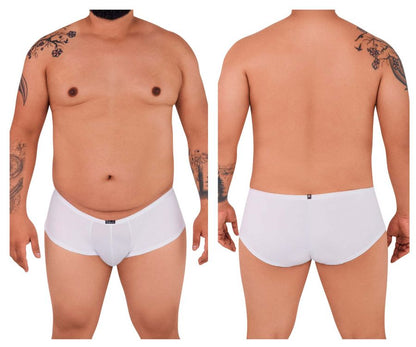Xtremen 91103x white microfiber men’s briefs with a subtle elastic waistband and minimalistic design