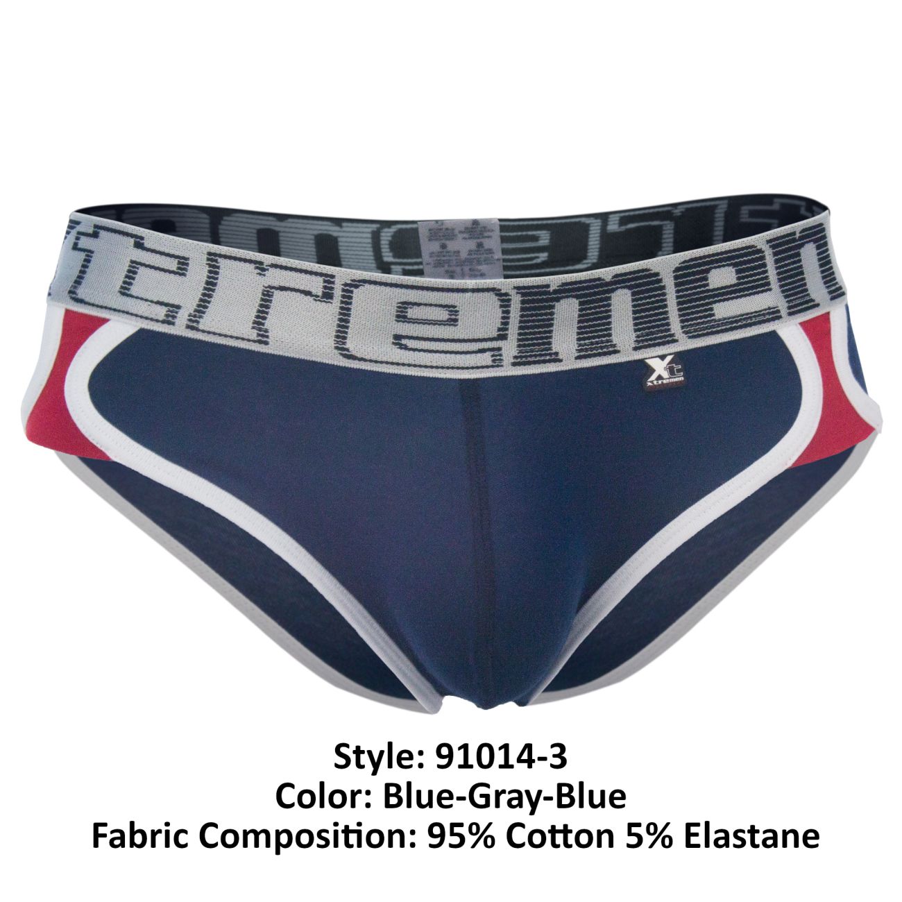 Slip Xtremen 91014-3 3PK Couleur Bleu-Gris-Bleu