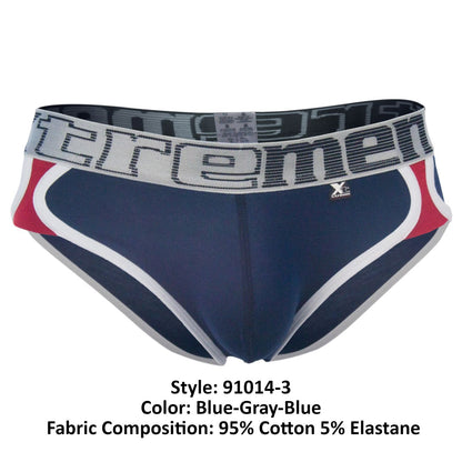 Slip Xtremen 91014-3 3PK Couleur Bleu-Gris-Bleu