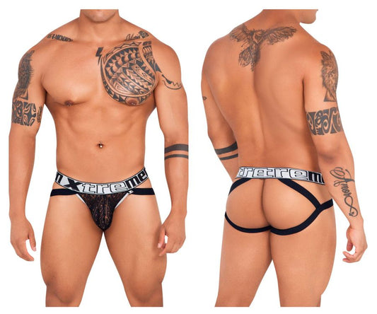 Jockstrap en dentelle Xtremen 91118 Couleur Noir