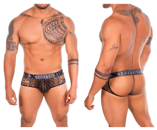 Jockstrap en dentelle Xtremen 91119 Couleur Noir