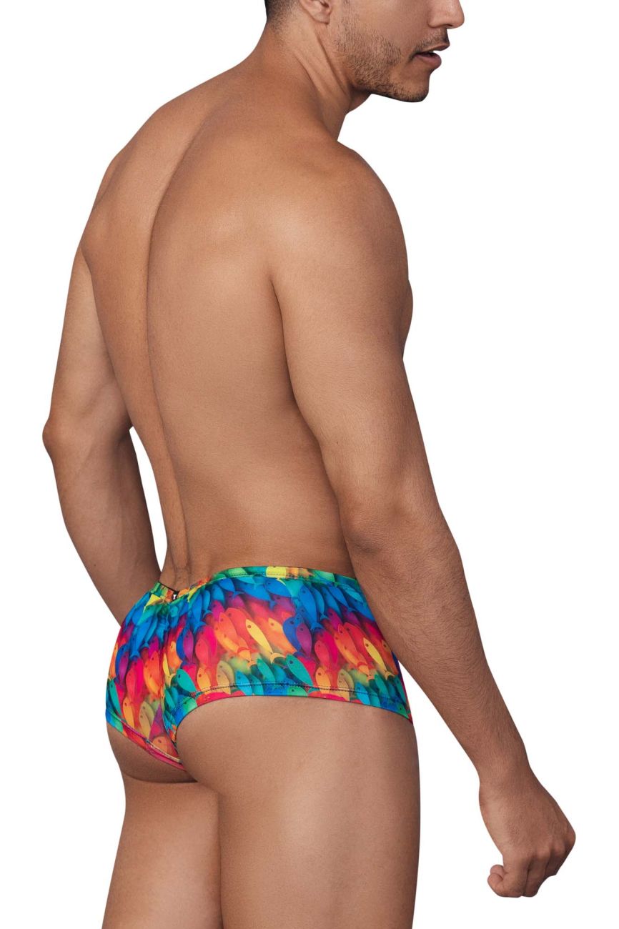 Xtremen 91147 Bedruckte Mikrofaser-Badehose, Farbe: Regenbogenfisch