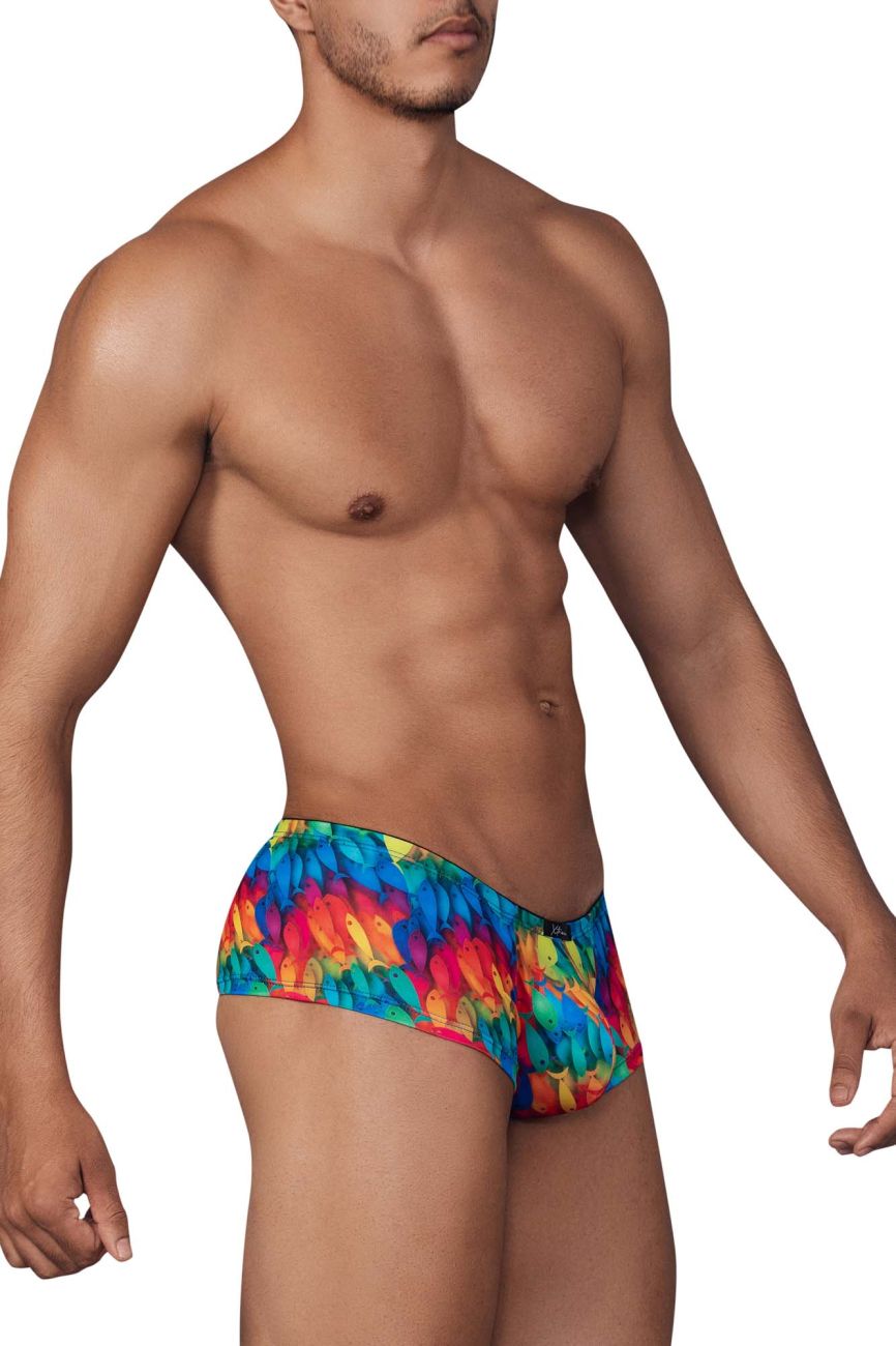Xtremen 91147 Bedruckte Mikrofaser-Badehose, Farbe: Regenbogenfisch